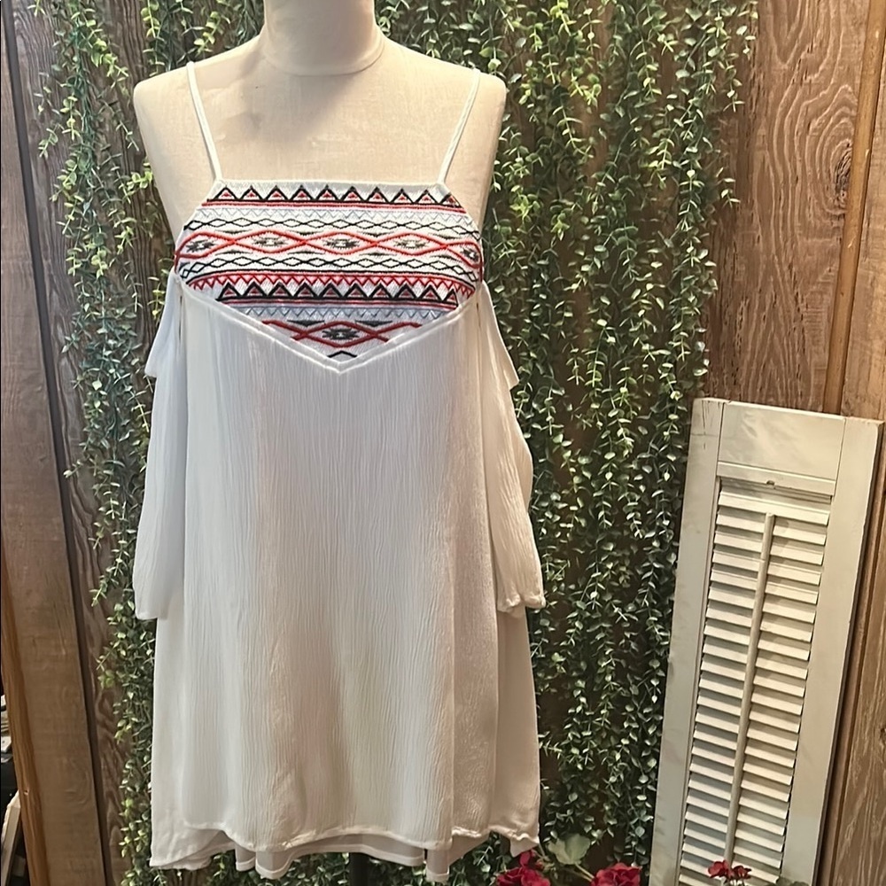 White Cold Shoulder Dress